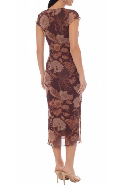 Bebe Mesh T-shirt Dress In Multi