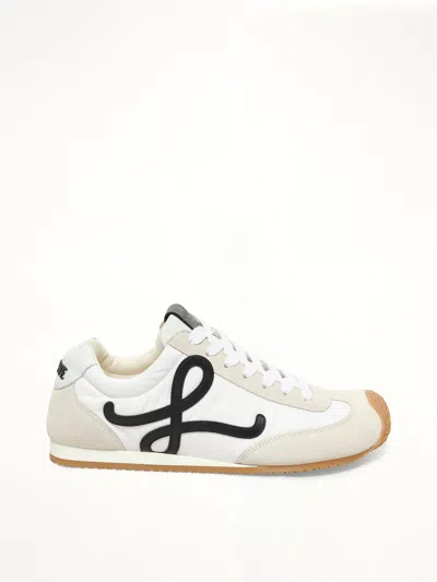 Loewe Ballet Runner 2.0 Nylon And Calfskin Low-top Sneakers In White