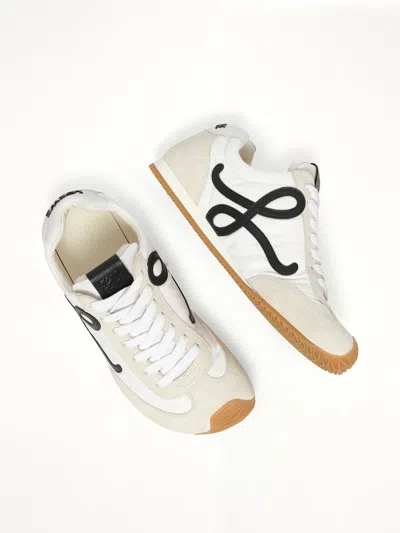 Loewe Ballet Runner 2.0 Nylon And Calfskin Low-top Sneakers In White