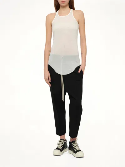 Rick Owens Basic Rib Tank Top In White