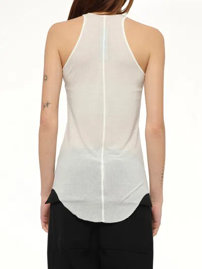 Rick Owens Basic Rib Tank Top In White
