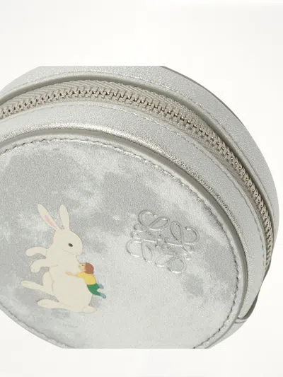 Loewe Rabbit Pattern Change Purse In Metallic