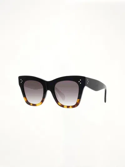 Celine Cl4004in 5005k Cat Eye Sunglasses With Gradien Roviex Lens In Black