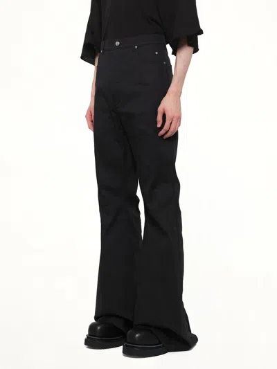 Rick Owens Bolan Bootcut Belt Loop Five Pocket Trousers In Black