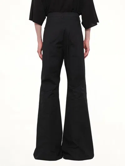 Rick Owens Bolan Bootcut Belt Loop Five Pocket Trousers In Black