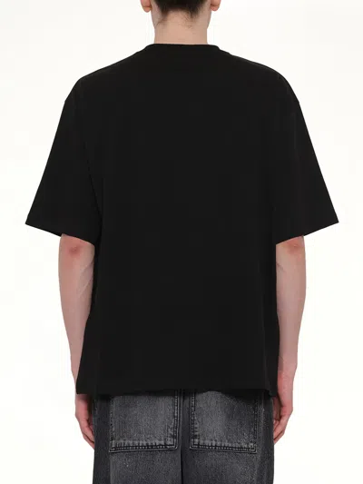 We11 Done Multi Rainbow Logo T-shirt In Black