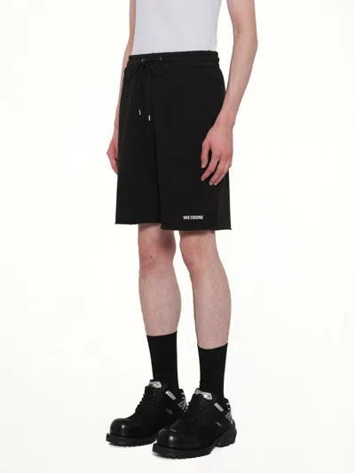 We11 Done Basic Logo Shorts In Black