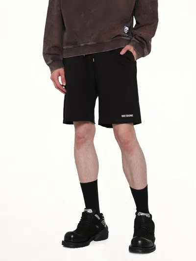We11 Done Basic Logo Shorts In Black