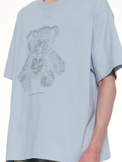 We11 Done Coding Teddy T-shirt In Blue