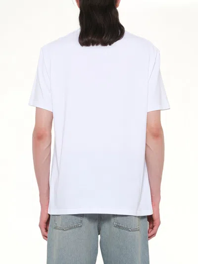 Loewe Two-tone Anagram Embroidery Cotton T-shirt Clothing In White