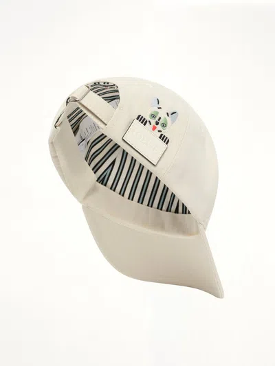 Loewe Louis Wain Logo-embroidered Cotton-twill Baseball Cap In White