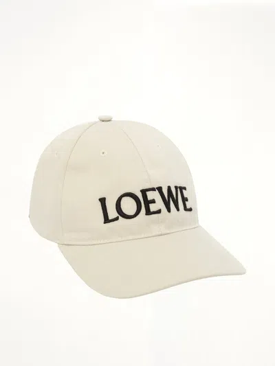 Loewe Louis Wain Logo-embroidered Cotton-twill Baseball Cap In White