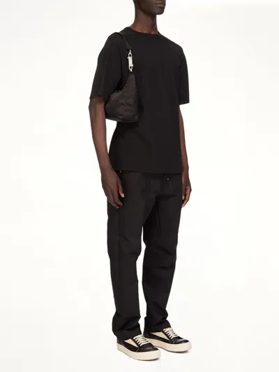 Rick Owens Gemini Shoulder Bag Adjustable Strap Hardware In Black