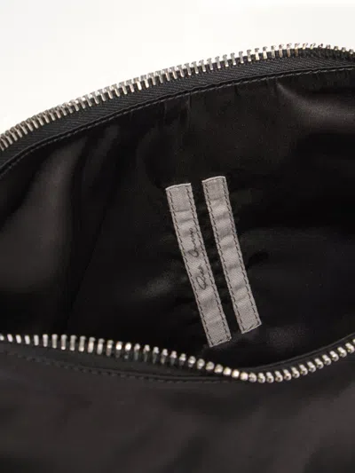Rick Owens Gemini Shoulder Bag Adjustable Strap Hardware In Black