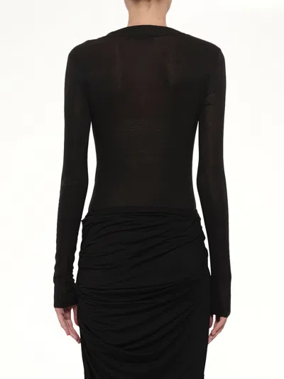 Entire Studios Circle Neck Bodysuit In Black