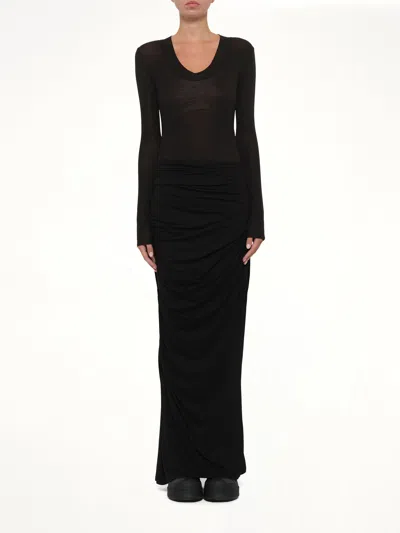 Entire Studios Circle Neck Bodysuit In Black