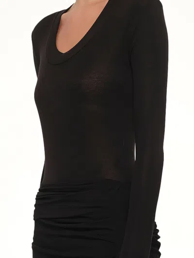 Entire Studios Circle Neck Bodysuit In Black