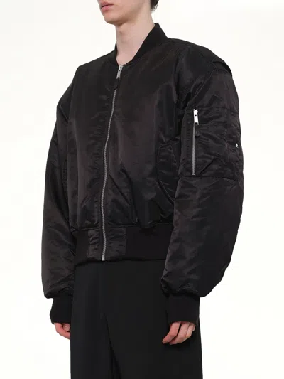 Entire Studios Cropped Broad Bomber In Black