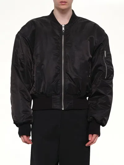 Entire Studios Cropped Broad Bomber In Black
