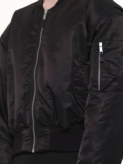 Entire Studios Cropped Broad Bomber In Black