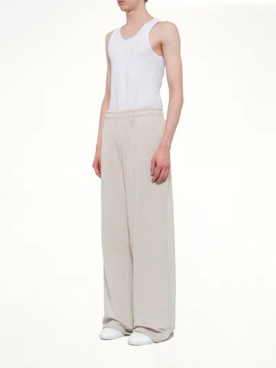 Entire Studios Pants In Beige Cotton In White