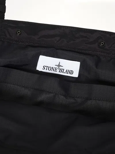Stone Island Zip Pocket Bag With Internal Snap Pocket And Compass Logo Patch In Red