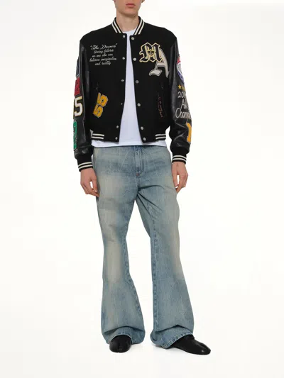 Amiri Patch Varsity Jacket In Black