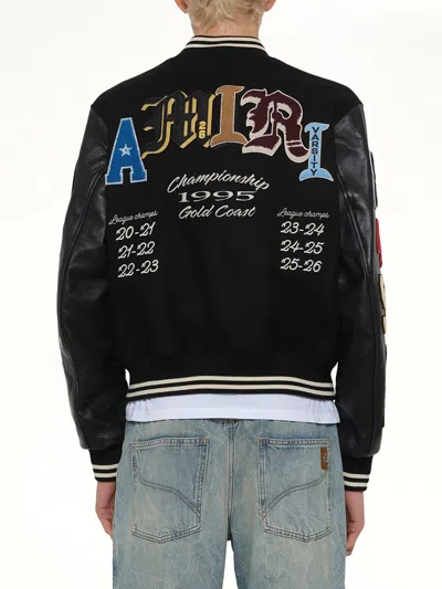 Amiri Patch Varsity Jacket In Black