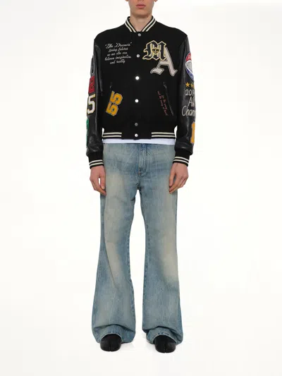 Amiri Patch Varsity Jacket In Black