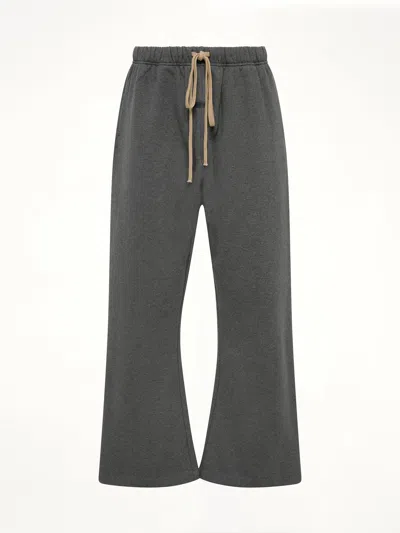 Essentials Elasticated Drawstring Trousers In Gray