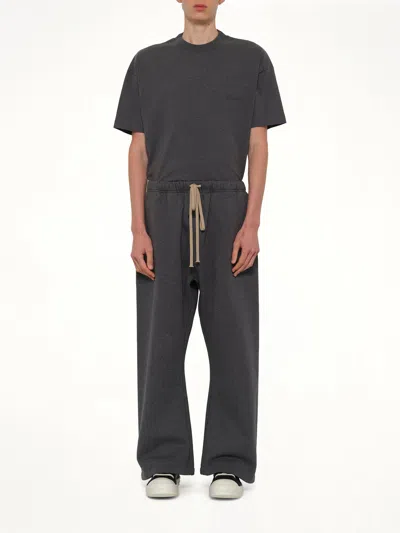 Essentials Elasticated Drawstring Trousers In Gray
