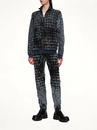 Diesel Houndstooth Bomber Jacket In Black