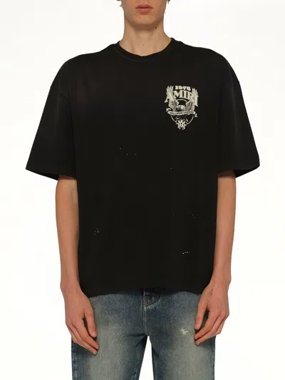 Amiri Eagle Printed Oversized T-shirt In Black