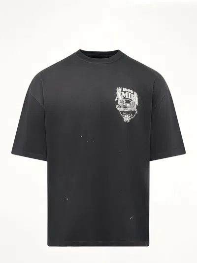 Amiri Eagle Printed Oversized T-shirt In Black