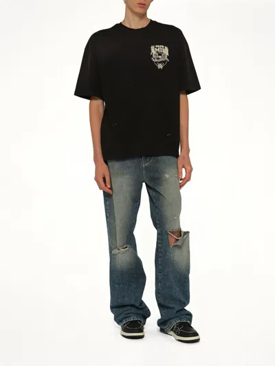 Amiri Eagle Printed Oversized T-shirt In Black
