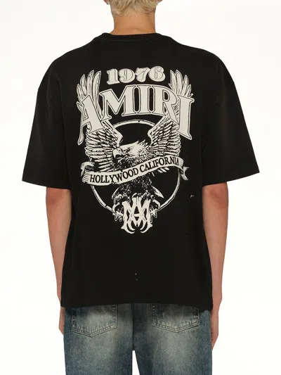 Amiri Eagle Printed Oversized T-shirt In Black