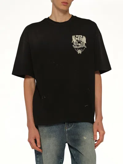 Amiri Eagle Printed Oversized T-shirt In Black