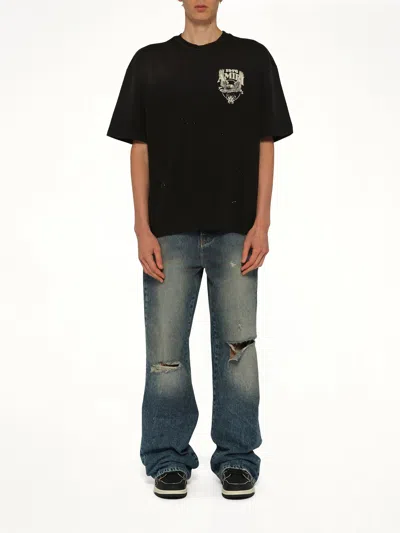 Amiri Eagle Printed Oversized T-shirt In Black