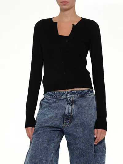Alaïa Layer Cardigan In Black