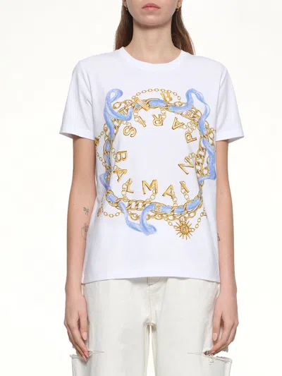 Balmain Paris Chain T-shirt In Multi