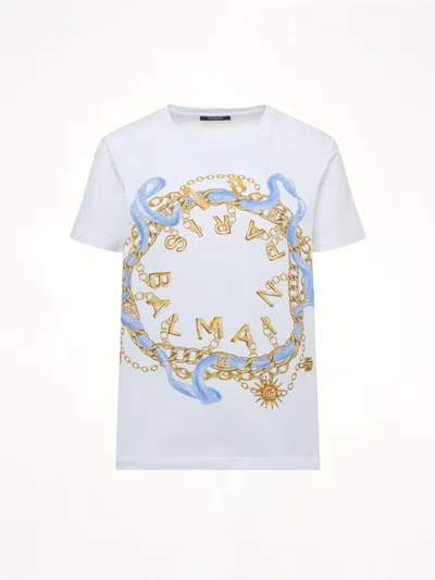Balmain Paris Chain T-shirt In Multi
