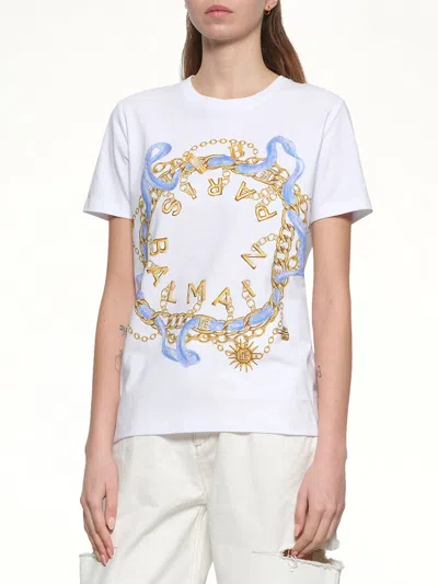 Balmain Paris Chain T-shirt In Multi