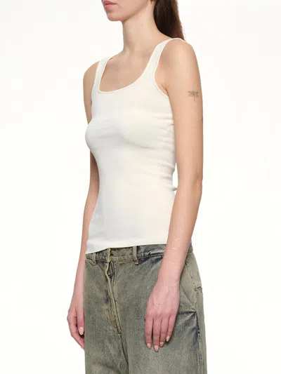 Entire Studios Squared Neck Top In White