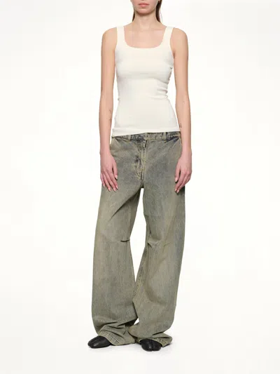 Entire Studios Squared Neck Top In White