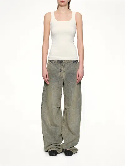 Entire Studios Squared Neck Top In White