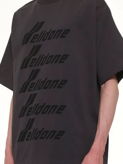 We11 Done Classic Front Logo T-shirt In Brown