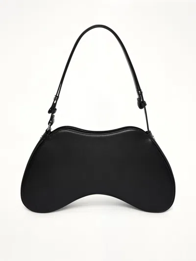 Diesel Shoulder Handbag With Zip Closure And Oval Logo In Black