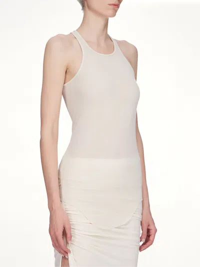 Rick Owens Basic Rib Tank In White