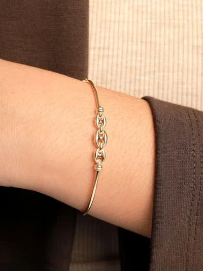 Devata Mariner Anchor Bangle Bracelet In Gold