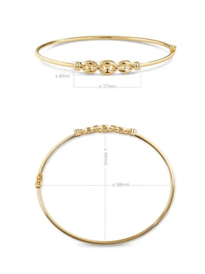 Devata Mariner Anchor Bangle Bracelet In Gold